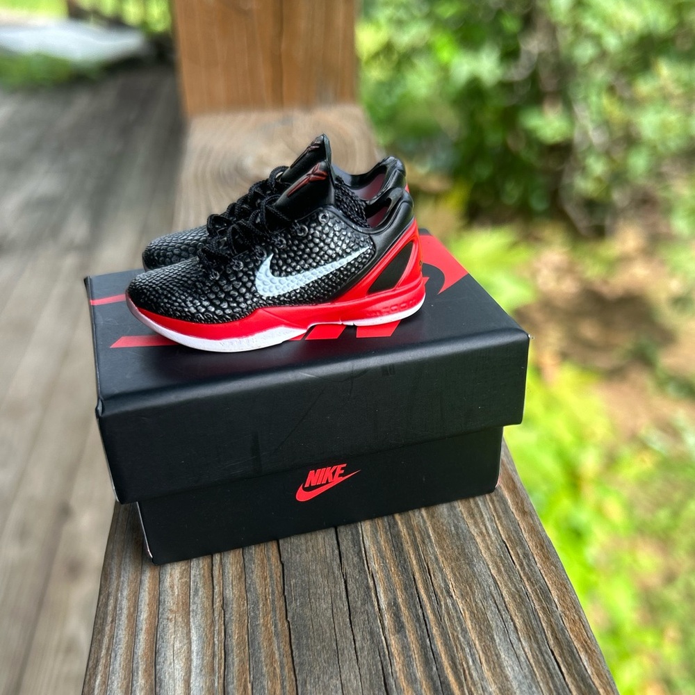 Mini Nike collectable Black, Red & White Low- Kobe